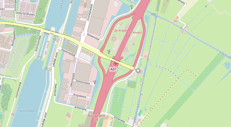 Kaart van de omgeving van de melding