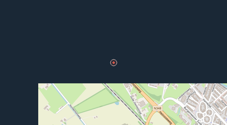 Kaart van de omgeving van de melding