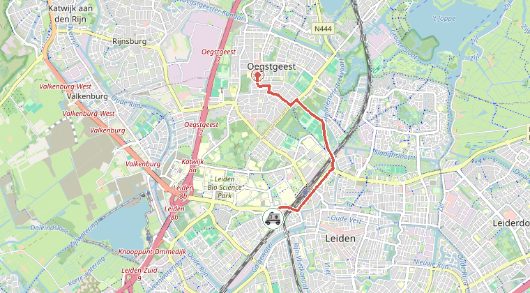 Kaart van de omgeving van de melding