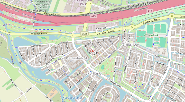 Kaart van de omgeving van de melding