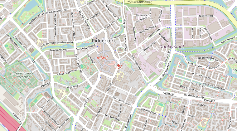 Kaart van de omgeving van de melding