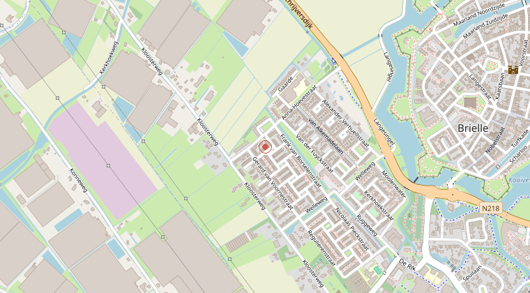 Kaart van de omgeving van de melding