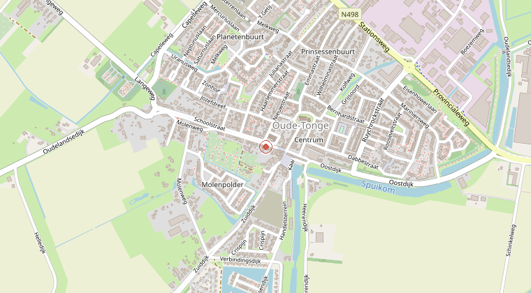 Kaart van de omgeving van de melding