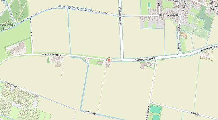 Kaart van de omgeving van de melding