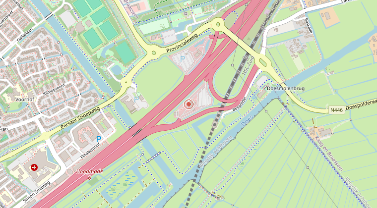 Kaart van de omgeving van de melding