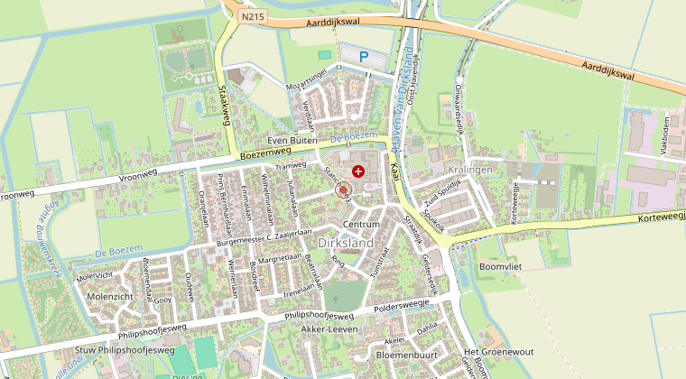 Kaart van de omgeving van de melding