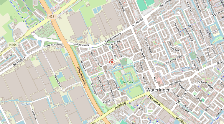 Kaart van de omgeving van de melding