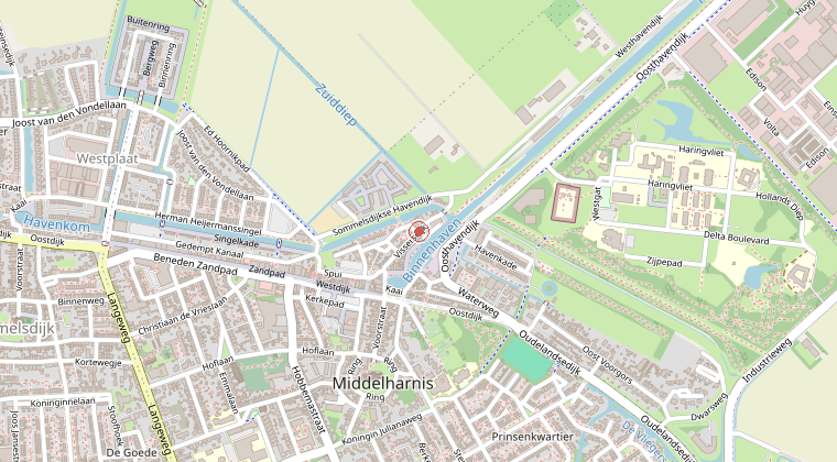 Kaart van de omgeving van de melding