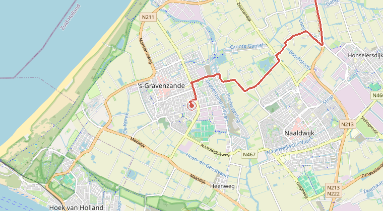 Kaart van de omgeving van de melding