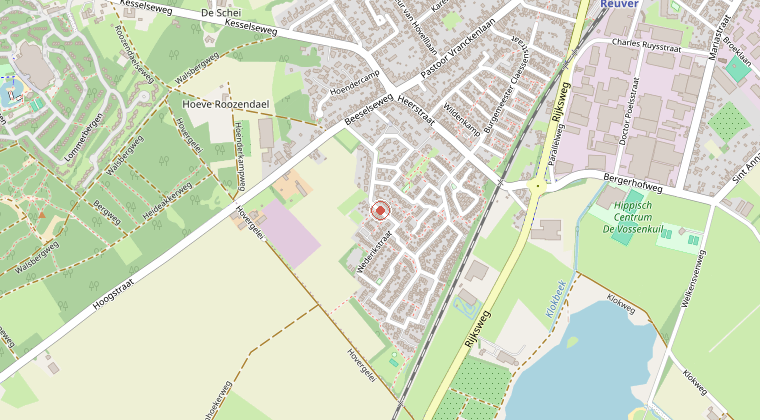 Kaart van de omgeving van de melding