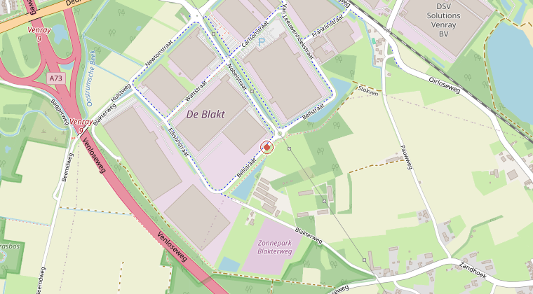 Kaart van de omgeving van de melding