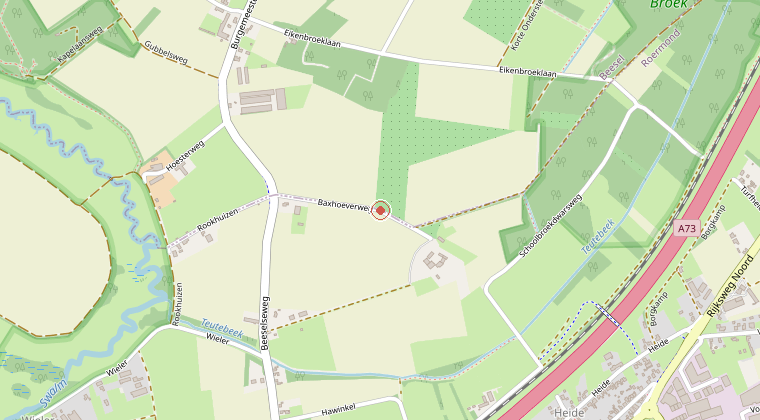 Kaart van de omgeving van de melding