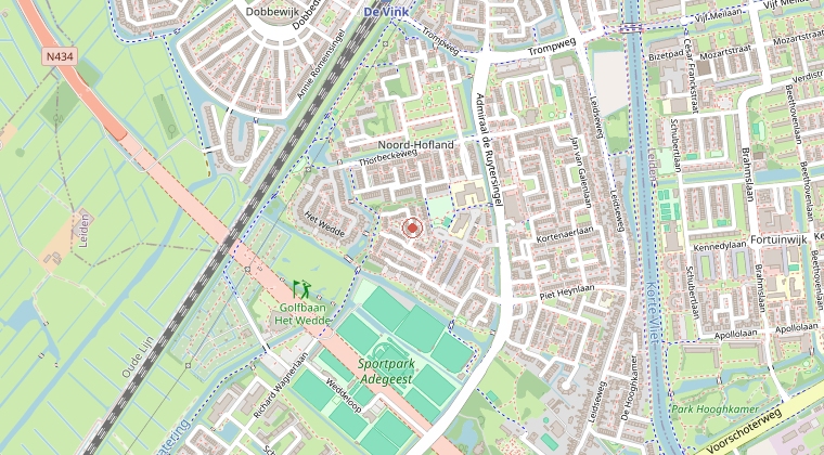 Kaart van de omgeving van de melding
