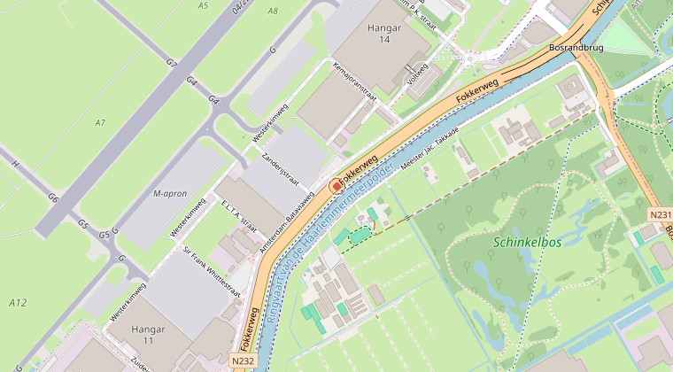Kaart van de omgeving van de melding