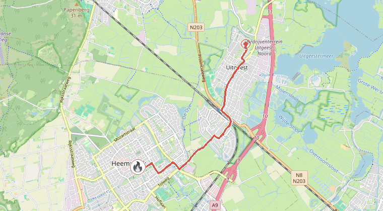 Kaart van de omgeving van de melding