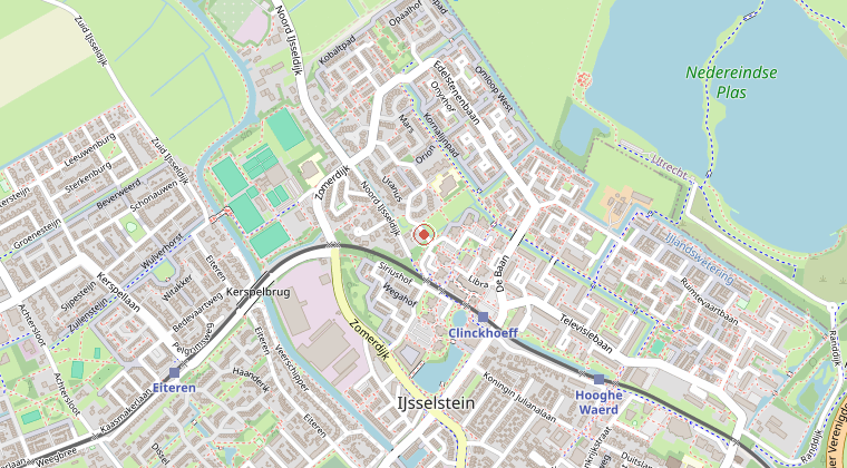 Kaart van de omgeving van de melding