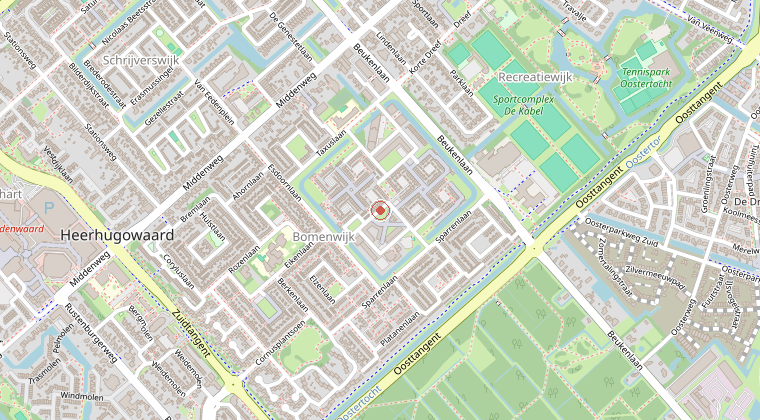 Kaart van de omgeving van de melding