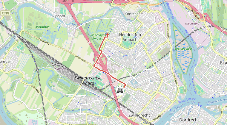 Kaart van de omgeving van de melding
