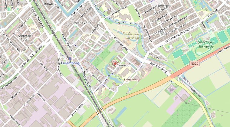 Kaart van de omgeving van de melding