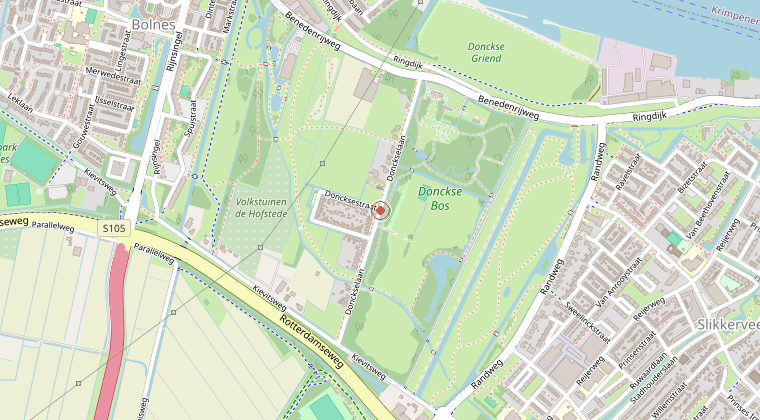Kaart van de omgeving van de melding