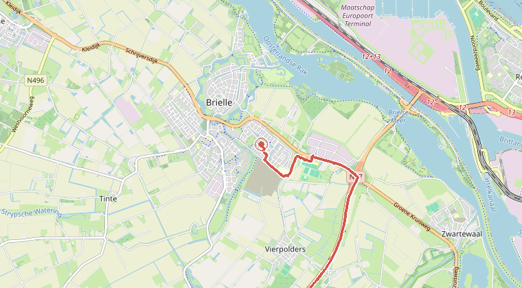 Kaart van de omgeving van de melding
