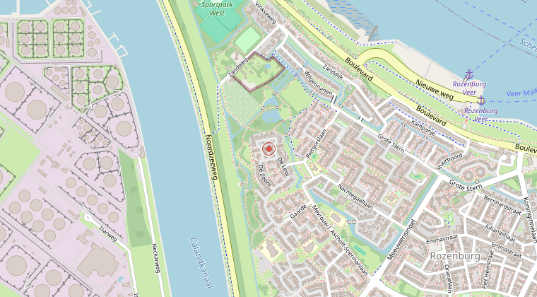 Kaart van de omgeving van de melding