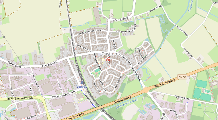 Kaart van de omgeving van de melding