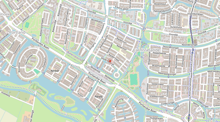 Kaart van de omgeving van de melding
