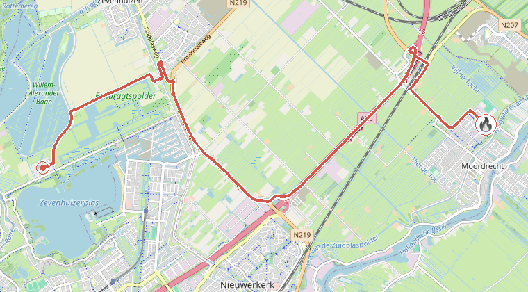 Kaart van de omgeving van de melding