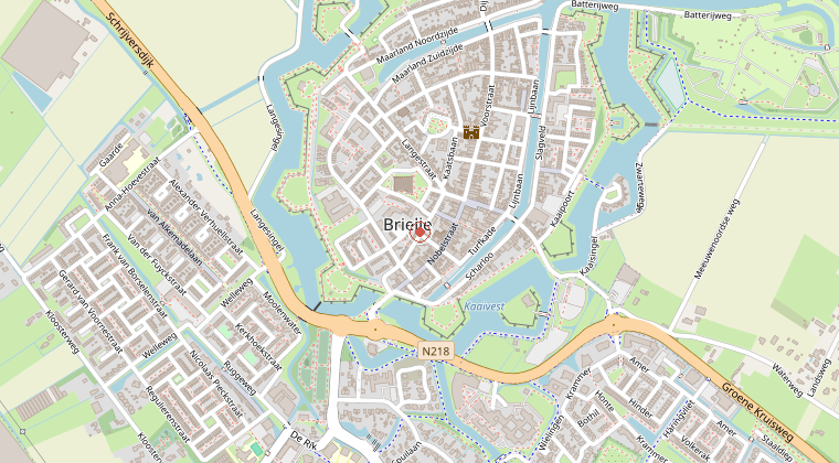 Kaart van de omgeving van de melding