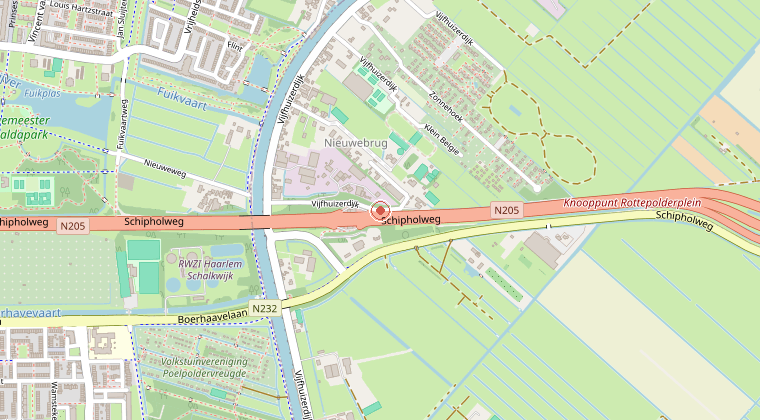 Kaart van de omgeving van de melding