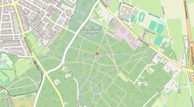 Kaart van de omgeving van de melding