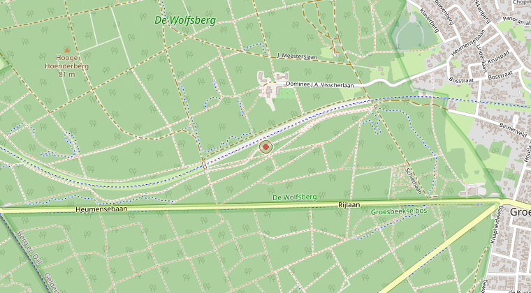 Kaart van de omgeving van de melding