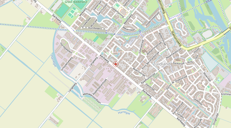 Kaart van de omgeving van de melding