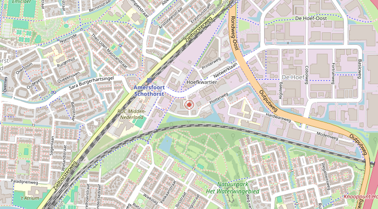 Kaart van de omgeving van de melding