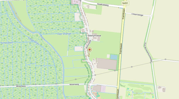 Kaart van de omgeving van de melding