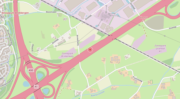 Kaart van de omgeving van de melding