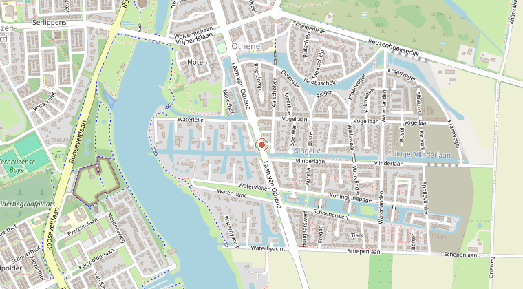 Kaart van de omgeving van de melding