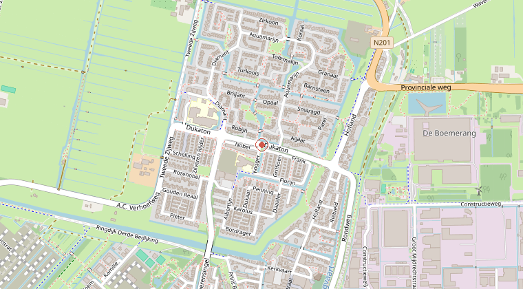 Kaart van de omgeving van de melding