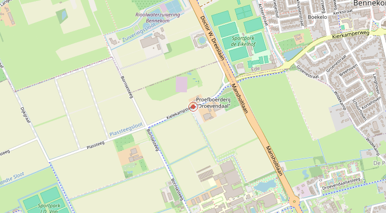 Kaart van de omgeving van de melding