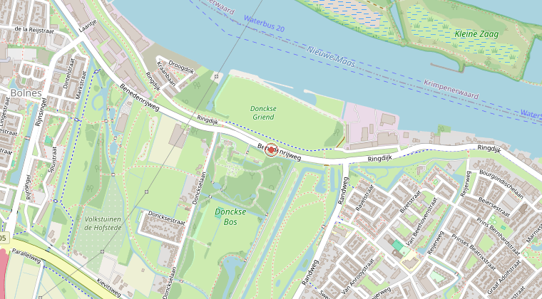 Kaart van de omgeving van de melding