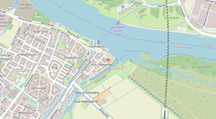 Kaart van de omgeving van de melding