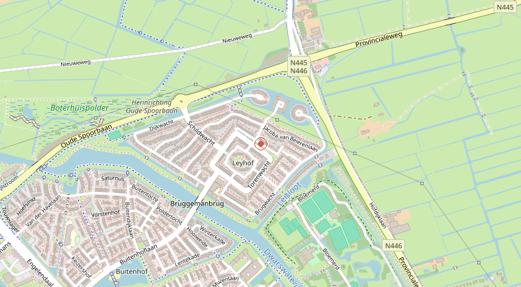 Kaart van de omgeving van de melding