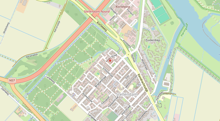 Kaart van de omgeving van de melding