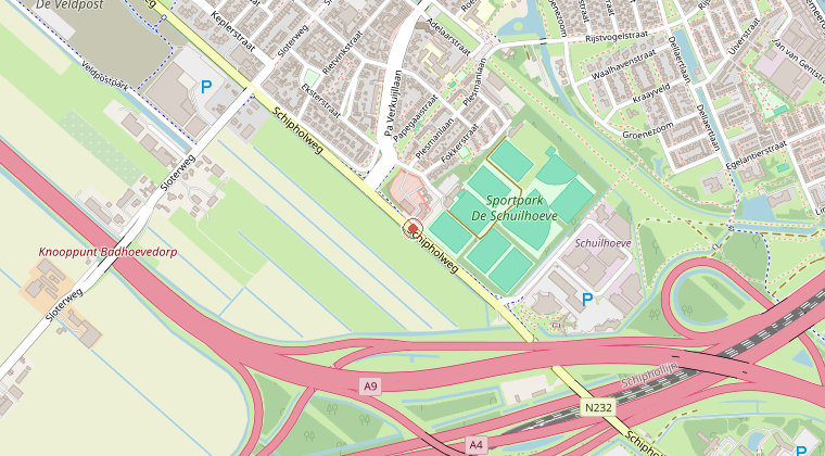 Kaart van de omgeving van de melding