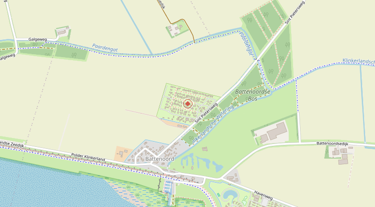 Kaart van de omgeving van de melding