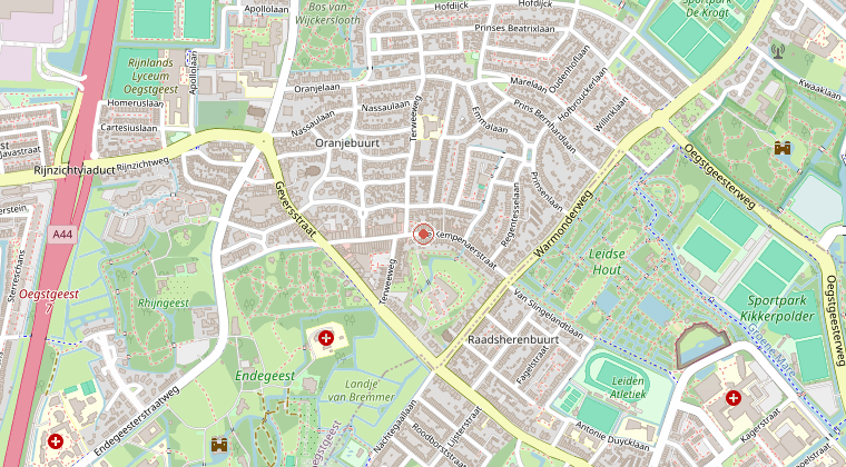 Kaart van de omgeving van de melding