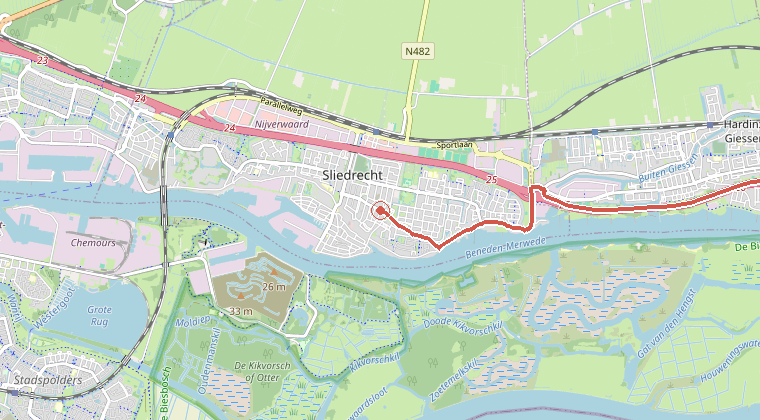 Kaart van de omgeving van de melding