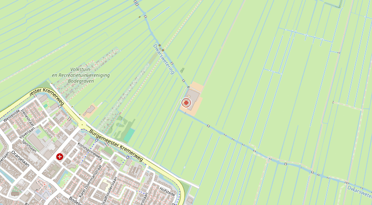 Kaart van de omgeving van de melding