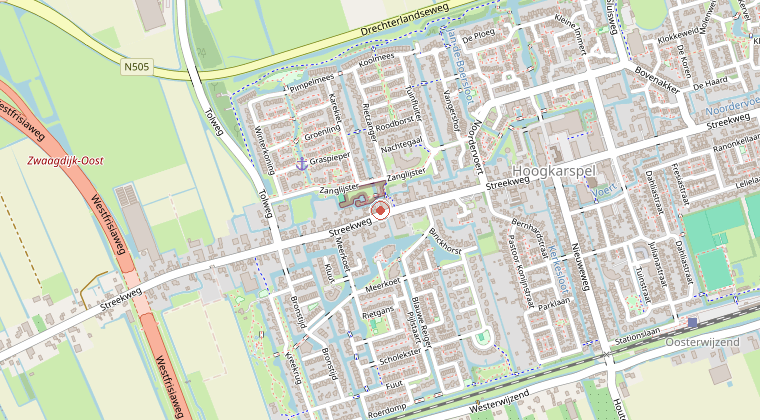 Kaart van de omgeving van de melding